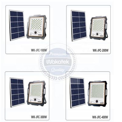 qualità  WAKATEK 300W 100W-400W LED Security Zero Solar Solar Powered Lights with Portable Outdoor Video Camera Street Motion Flood Lamp fabbrica